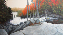Ragged Falls, 30 x 54, Acrylic, Sold