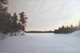 Siver and Gold, 36 x 12, Acrylic, Sold